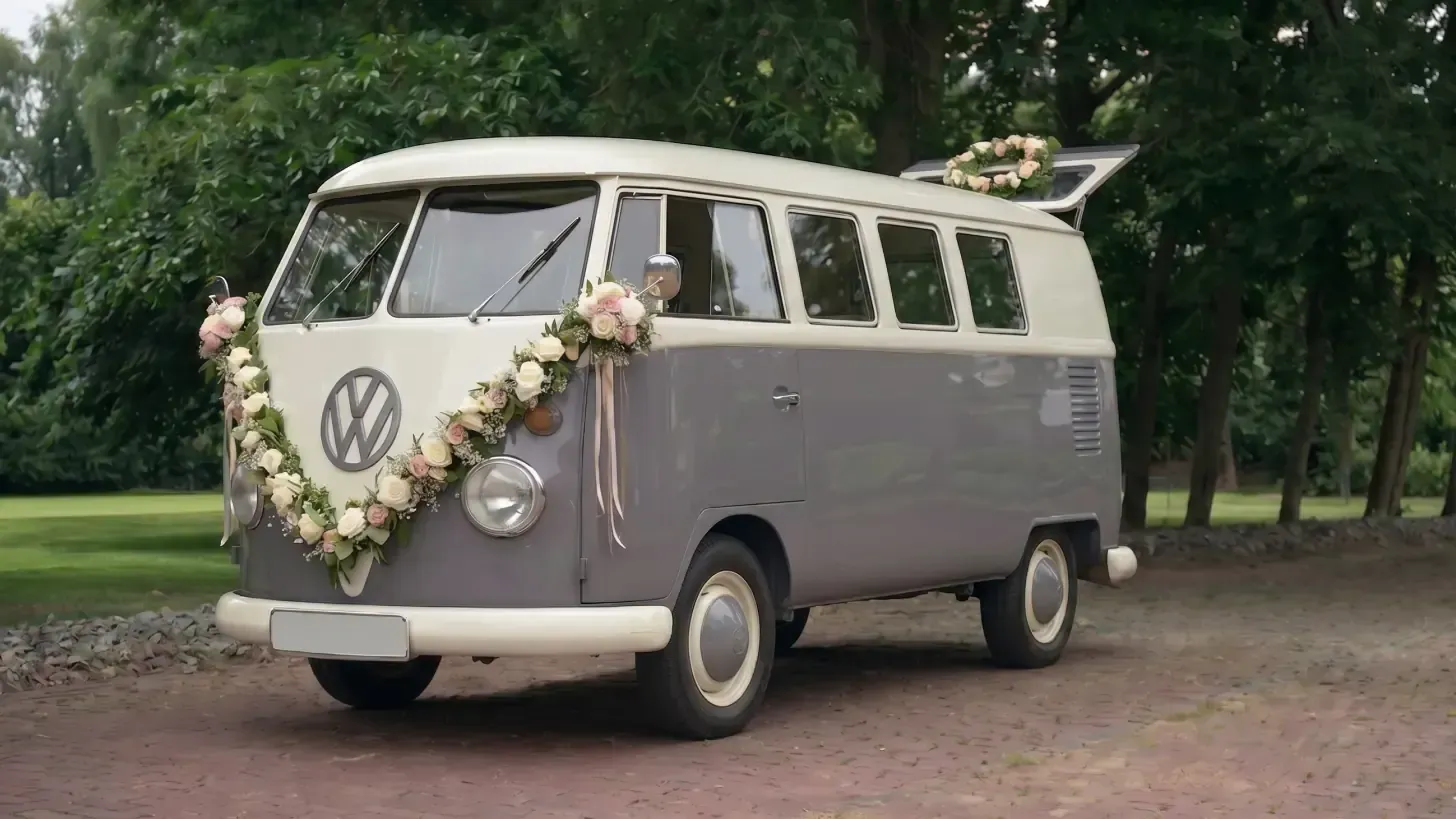 Volkswagen T1 Bus huren als trouwauto — iconische VW bus voor een onvergetelijke bruiloft